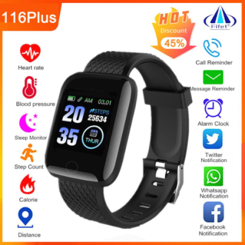 New D116 Plus Smart watch Bracelets Fitness Heart rate blood pressure oximeter step exercise